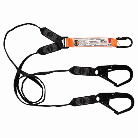 LINQ WEBBING LANYARD DBL LEG 1 X SG KARABINER 2 X D.A SCAFF HOOK